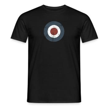 Mod Target bleu vintage - T-shirt homme - noir - Devant - AI Model Male 178 light (178cm)