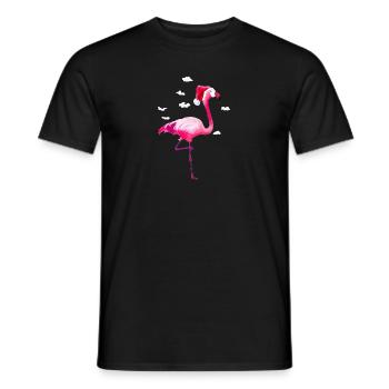 Weihnachtsflamingo - Männer T-Shirt - Schwarz - Vorne - AI Model Male 178 light (178cm)