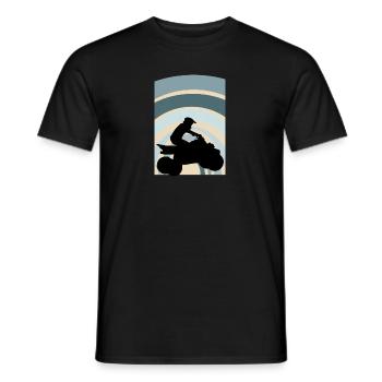 ATV Quad Stunt - Men's T-Shirt - black - Front - AI Model Male 178 light (178cm)