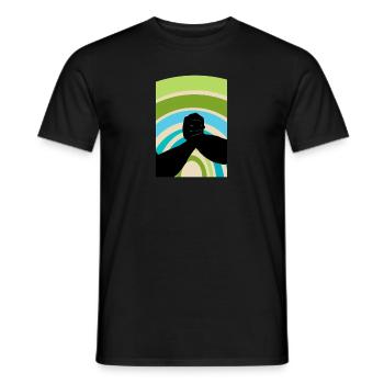 Biceps de l’homme fort - T-shirt homme - noir - Devant - AI Model Male 178 light (178cm)