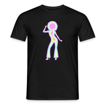 Disco psychédélique - T-shirt homme - noir - Devant - AI Model Male 178 light (178cm)