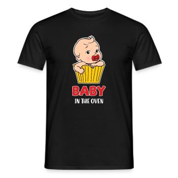 Baby in the Oven (dark) - Men's T-Shirt - black - Front - AI Model Male 178 light (178cm)