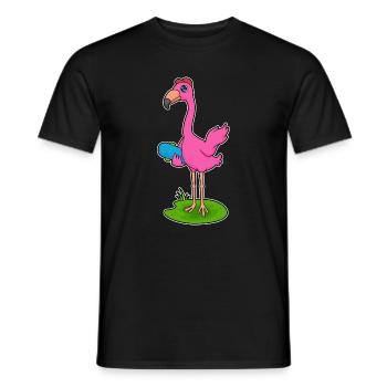 Flamingo Skater Skateboard - T-shirt homme - noir - Devant - AI Model Male 178 light (178cm)