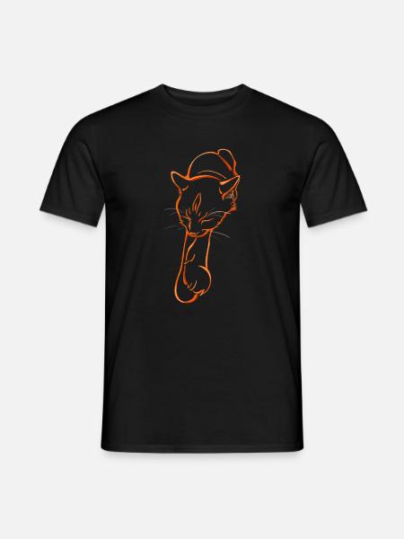 Sleeping cat - Männer T-Shirt - Schwarz