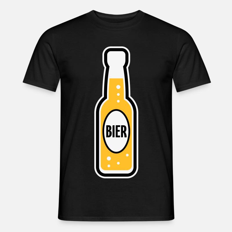 Bierflasche (Bier / Bierchen / POS 3C) - Männer T-Shirt - Schwarz