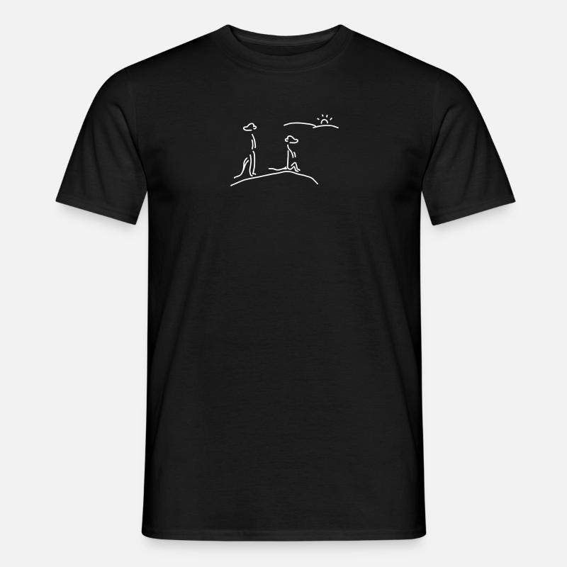erdmännchen passen auf - Männer T-Shirt - Schwarz