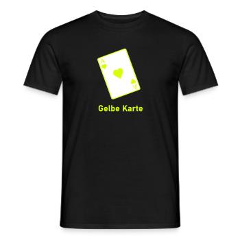 Gelbe Karte - Männer T-Shirt - Schwarz - Vorne - AI Model Male 178 light (178cm)