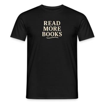 Read More Books - Men's T-Shirt - black - Front - AI Model Male 178 light (178cm)