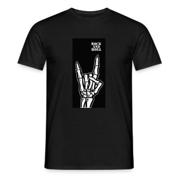 rock and roll - T-shirt homme - noir - Devant - AI Model Male 178 light (178cm)