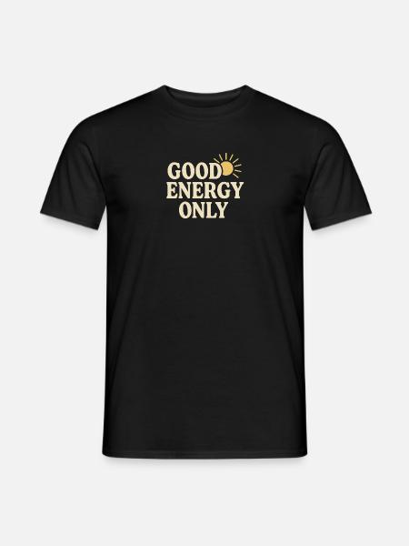 Positive Solarenergie - Männer T-Shirt - Schwarz