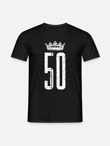 50 number crown - Men's T-Shirt - black