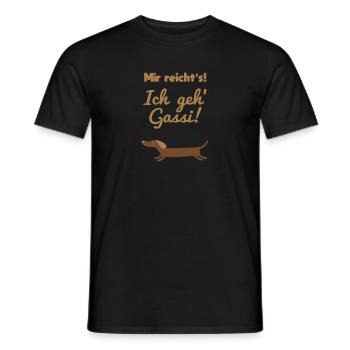 Mir reicht's - Ich geh Gassi - Männer T-Shirt - Schwarz - Vorne - AI Model Male 178 light (178cm)