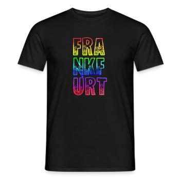 frankfurt rs arc-en-ciel - T-shirt homme - noir - Devant - AI Model Male 178 light (178cm)