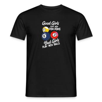 Good Girls Play With Pom Poms - Männer T-Shirt - Schwarz - Vorne - AI Model Male 178 light (178cm)