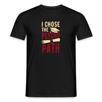 Estudiante de Psicología Estudiante de Psicología Estudiante - Camiseta hombre - negro - delante - AI Model Male 178 light (178cm)