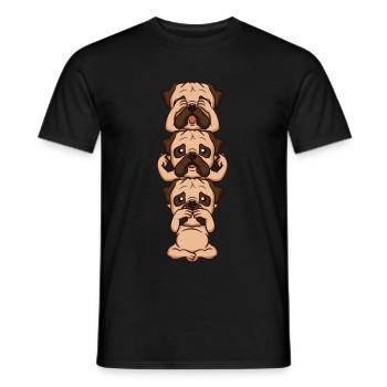 Nicht sehen Nicht hören Nicht sprechen - Männer T-Shirt - Schwarz - Vorne - AI Model Male 178 light (178cm)