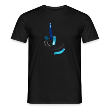 Blue Tee - Männer T-Shirt - Schwarz - Vorne - AI Model Male 178 light (178cm)