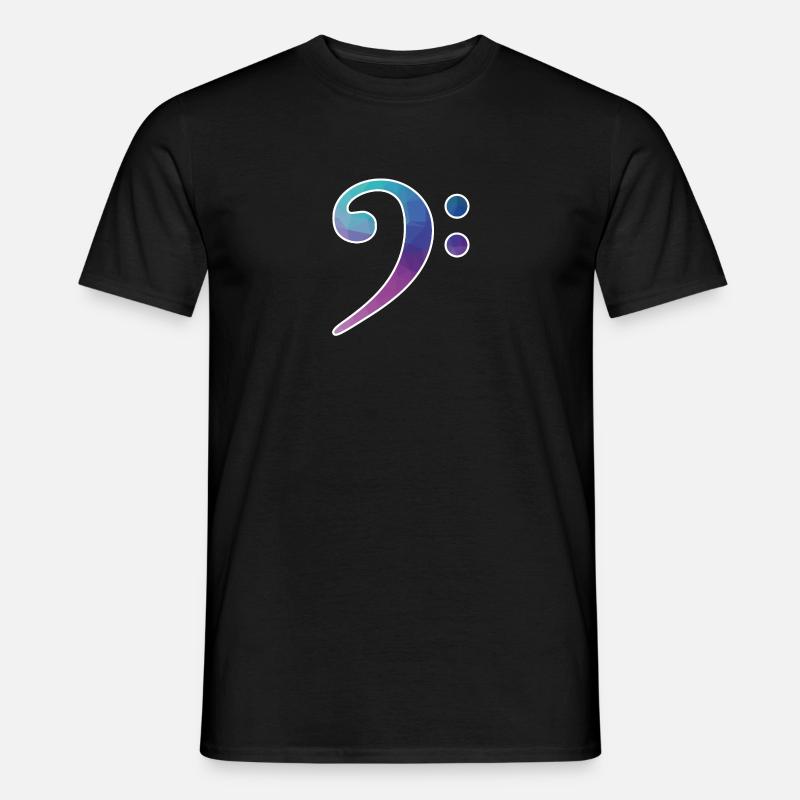 Clé de basse | coloré - T-shirt homme - noir