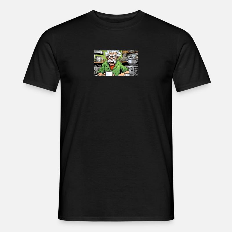 Coffee Addict Nerd Comic Anime - Männer T-Shirt - Schwarz