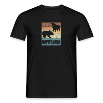 Kapitalismus Börse Börsianer Bärenmarkt Aktien - Männer T-Shirt - Schwarz - Vorne - AI Model Male 178 light (178cm)
