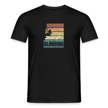 Rock Climbing Boulder Crunge Extrem Klettern - Männer T-Shirt - Schwarz - Vorne - AI Model Male 178 light (178cm)