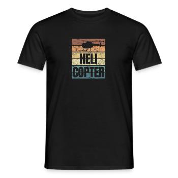 Helicopter Pilots Flying Passion Crunge - Men's T-Shirt - black - Front - AI Model Male 178 light (178cm)