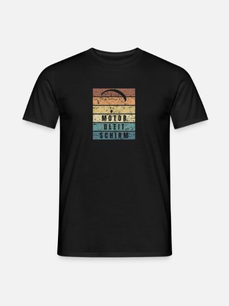 Parapente à moteur Parapente Pilote de vol - T-shirt homme - noir
