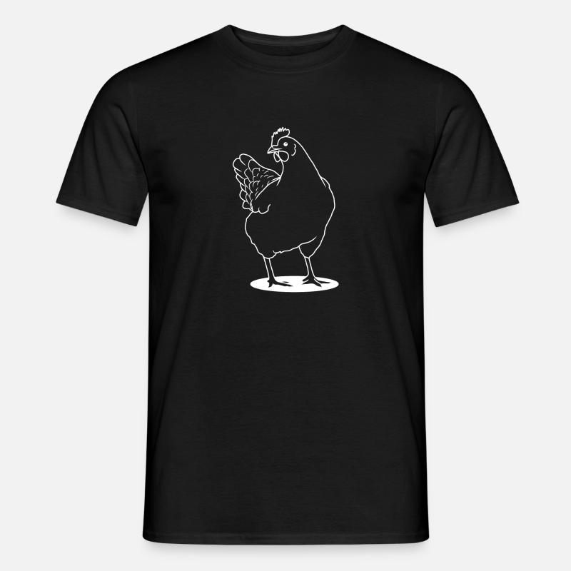 Huhn - Männer T-Shirt - Schwarz