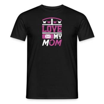 J’aime ma mère - Cadeaux de la fête des mères - T-shirt homme - noir - Devant - AI Model Male 178 light (178cm)