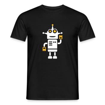 Roboter Geschenk - Männer T-Shirt - Schwarz - Vorne - AI Model Male 178 light (178cm)