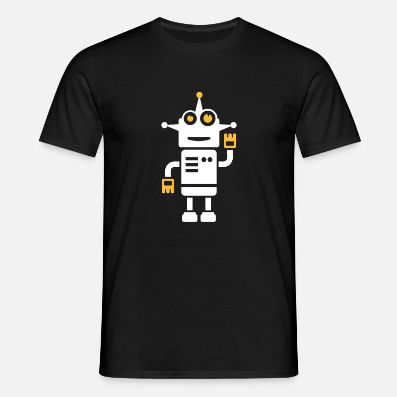 Roboter Geschenk - Männer T-Shirt - Schwarz