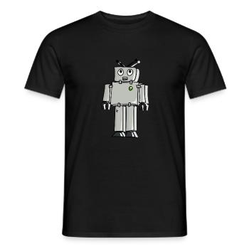 robot - Men's T-Shirt - black - Front - AI Model Male 178 light (178cm)