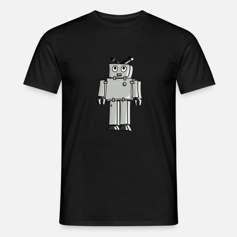 Roboter - Männer T-Shirt - Schwarz
