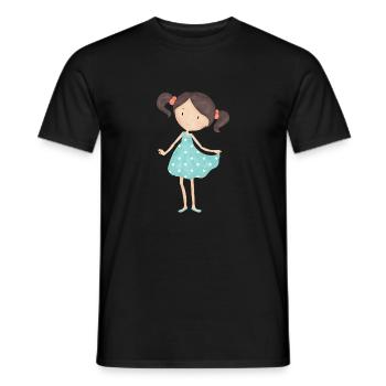 Mädchen - Männer T-Shirt - Schwarz - Vorne - AI Model Male 178 light (178cm)