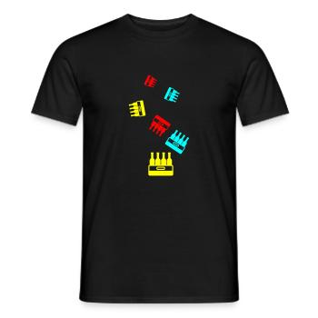 Bierflasche Kiste - Männer T-Shirt - Schwarz - Vorne - AI Model Male 178 light (178cm)