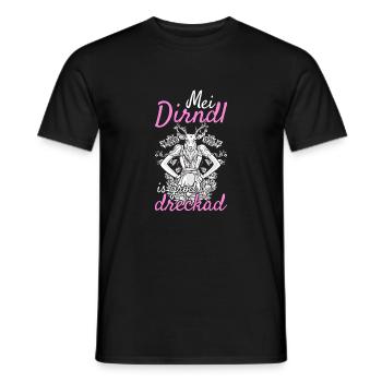 Damen Dirndl Ersatz Trachten Ersatz Bluse Kirmes - Männer T-Shirt - Schwarz - Vorne - AI Model Male 178 light (178cm)