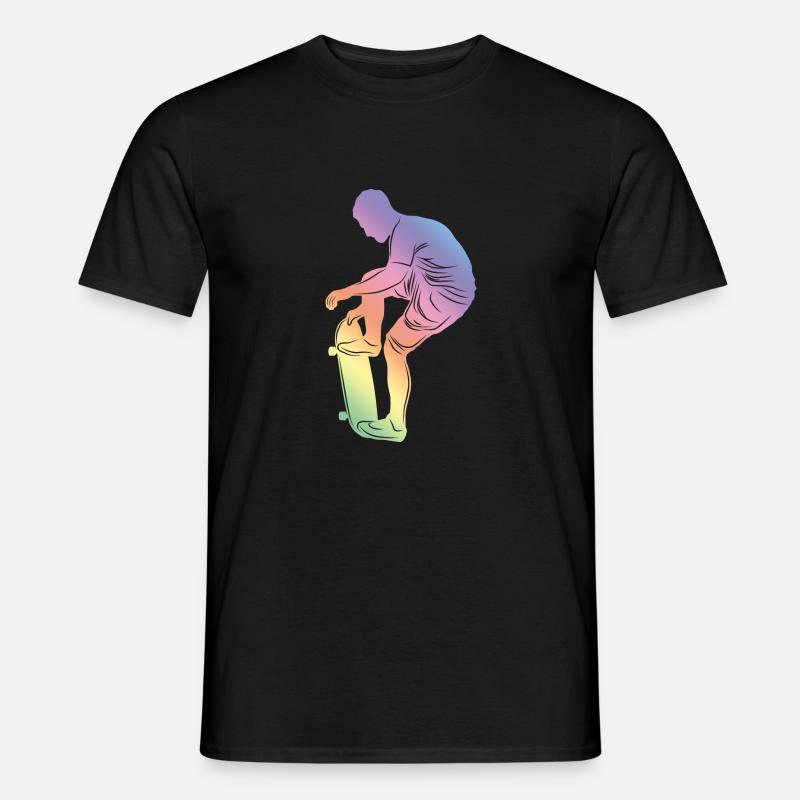 Skateboard Silhouette - Männer T-Shirt - Schwarz