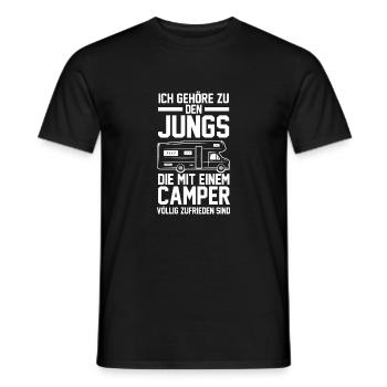 Wohnmobil Wohnwagen Caravan Camper Camping - Männer T-Shirt - Schwarz - Vorne - AI Model Male 178 light (178cm)