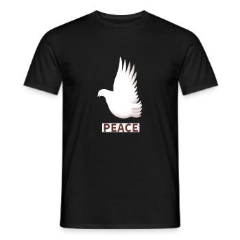 paix, Ukraine, paix mondiale, mouvement pour la paix, - T-shirt homme - noir - Devant - AI Model Male 178 light (178cm)
