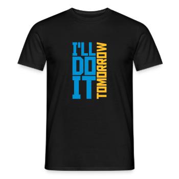 Citation de Do It Tomorrow - T-shirt homme - noir - Devant - AI Model Male 178 light (178cm)