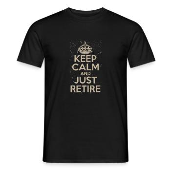 Rentner Sprüche & Geschenke Ruhestand - Männer T-Shirt - Schwarz - Vorne - AI Model Male 178 light (178cm)