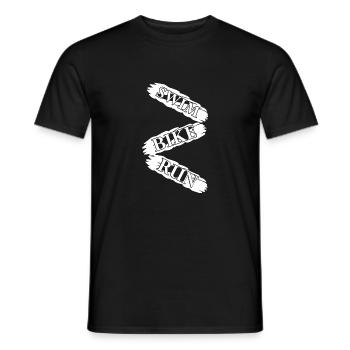 Triathlon Swim Bike Run Marathon - Männer T-Shirt - Schwarz - Vorne - AI Model Male 178 light (178cm)
