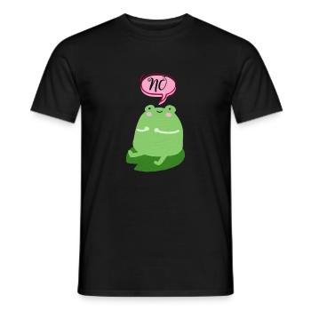 Before You Ask Nope No Funny Frog Saying Comic - Men's T-Shirt - black - Front - AI Model Male 178 light (178cm)
