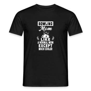 Bowling-Mama wie eine normale Mutter, außer Mama - Männer T-Shirt - Schwarz - Vorne - AI Model Male 178 light (178cm)