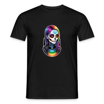 Halloween - Rock & Regenbogen - Männer T-Shirt - Schwarz - Vorne - AI Model Male 178 light (178cm)