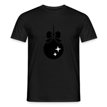 Christmas decorative ball - Men's T-Shirt - black - Front - AI Model Male 178 light (178cm)