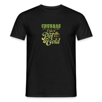 Churros Are Way Better Than A Pot Of Gold St - Men's T-Shirt - black - Front - AI Model Male 178 light (178cm)