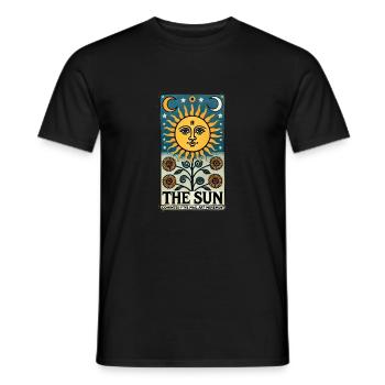 The Sun Tarot Card - Men's T-Shirt - black - Front - AI Model Male 178 light (178cm)