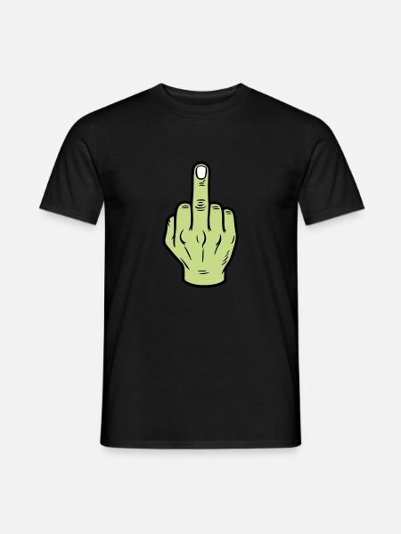 Middle Finger Hand Icon - Men's T-Shirt - black