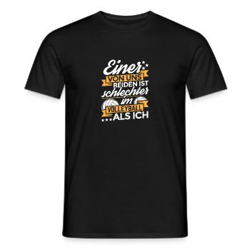EINER VON UNS volleyball - Männer T-Shirt - Schwarz - Vorne - AI Model Male 178 light (178cm)